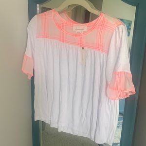 Anthropologie short sleeve top small
